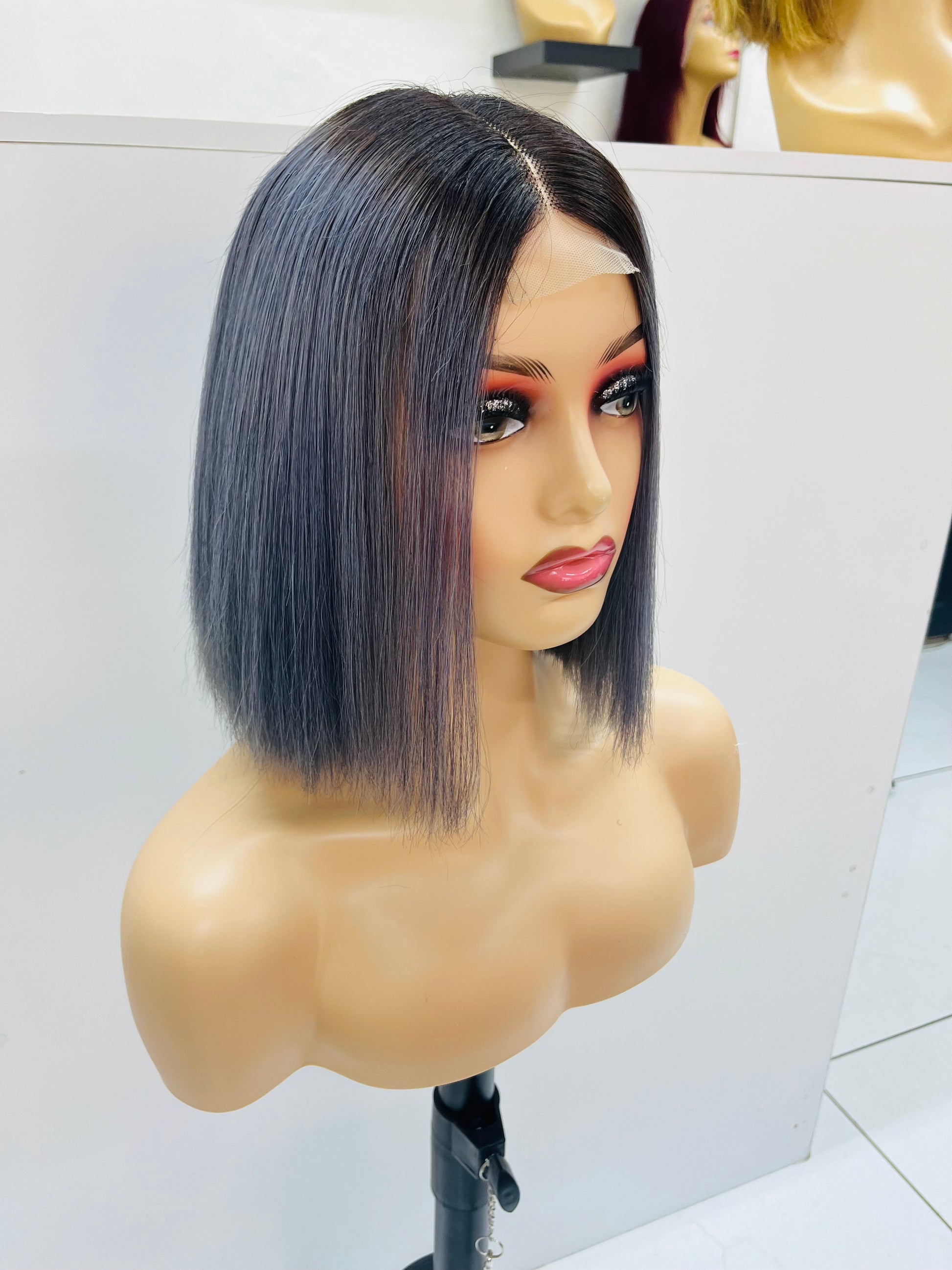 10” Vietnamese Grey Kim K Wig