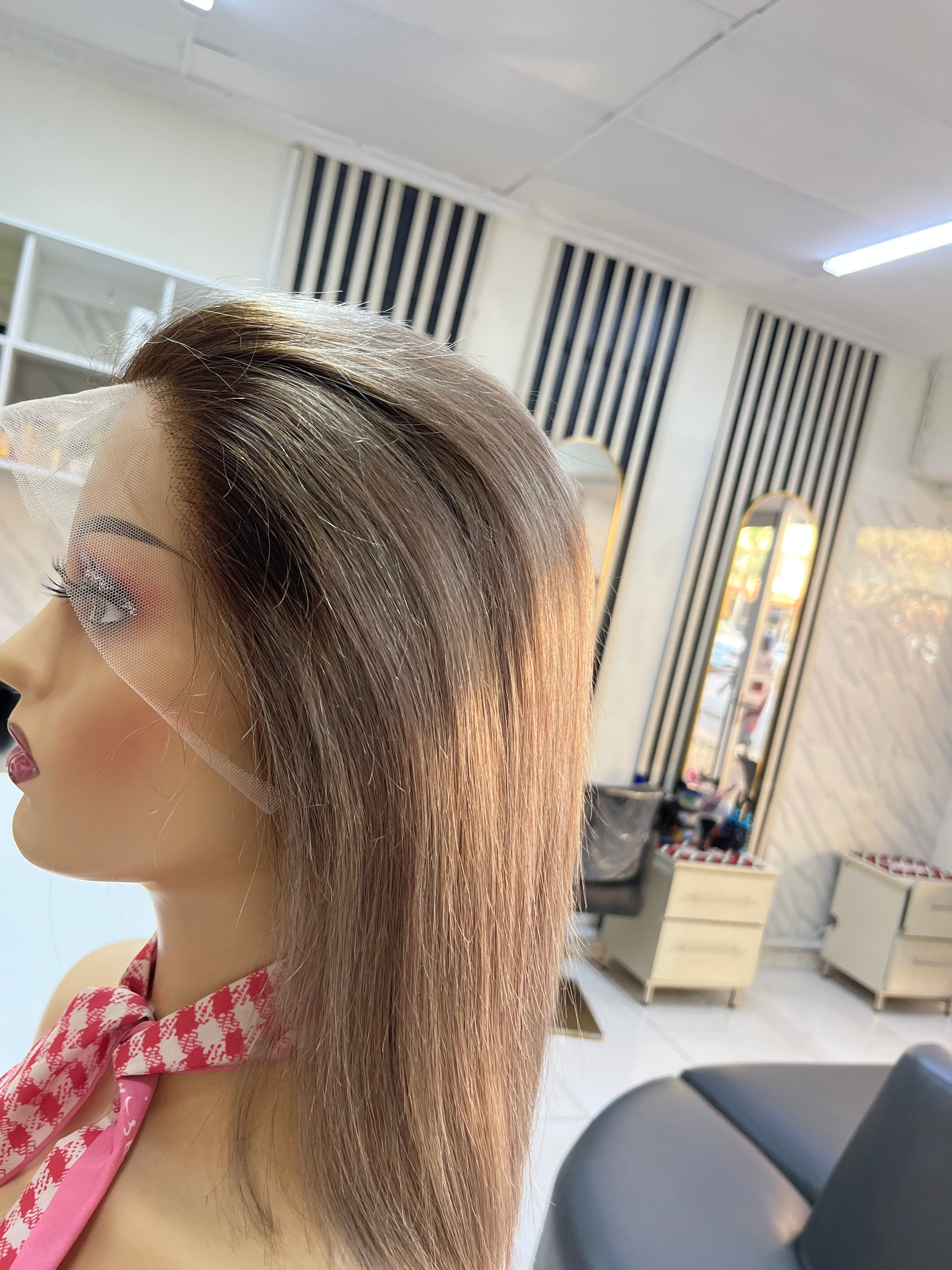 12” Ombre Ash Blonde Wig