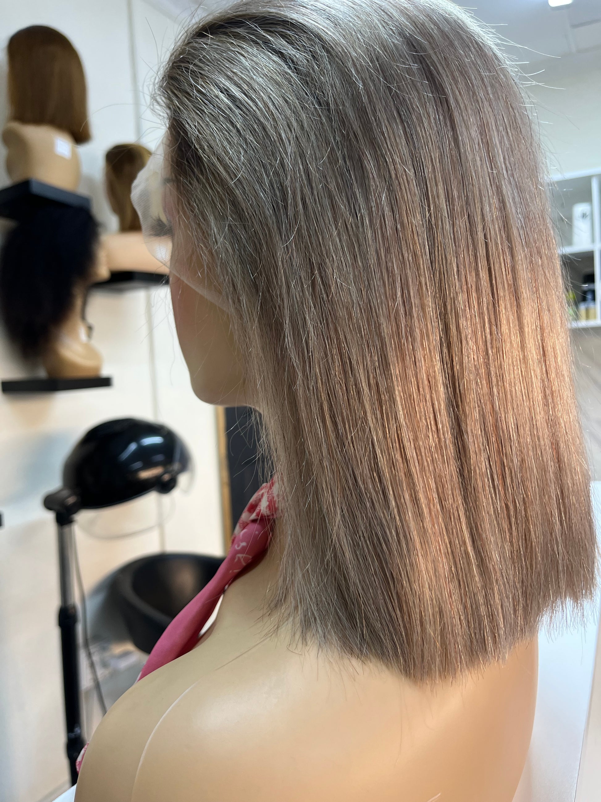 12” Ombre Ash Blonde Wig