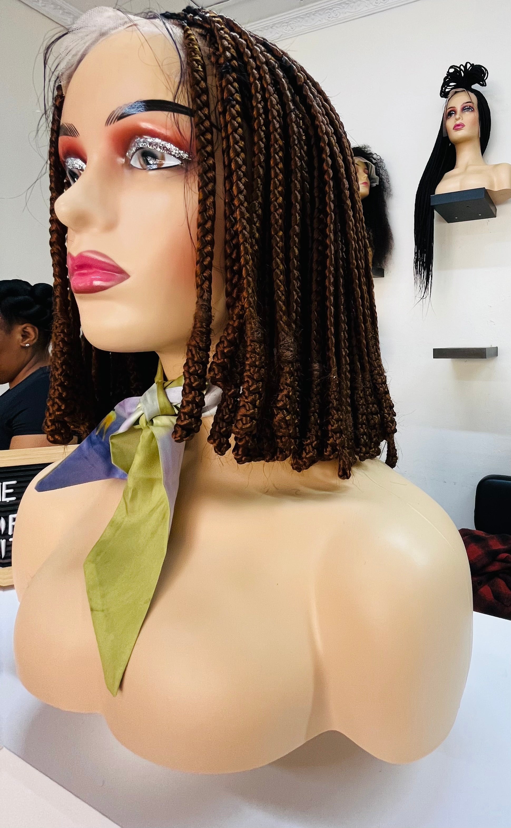 Short Braids 3 way Wig