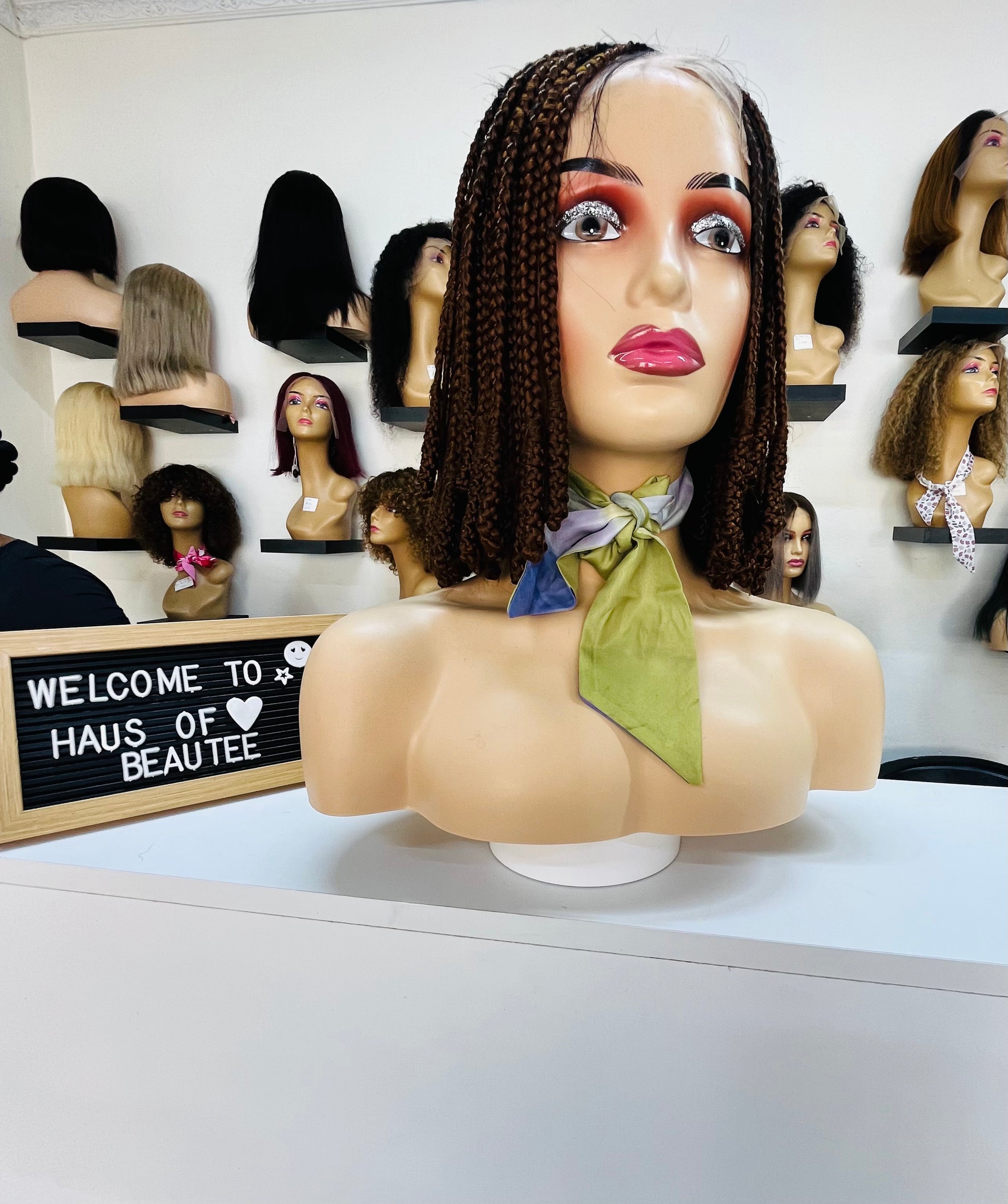 Short Braids 3 way Wig