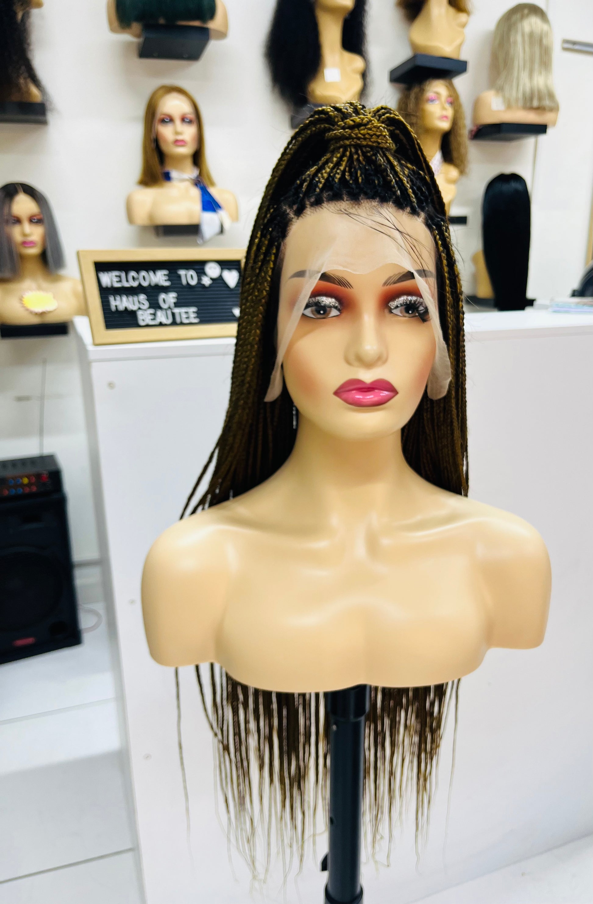 Full frontal braided wig