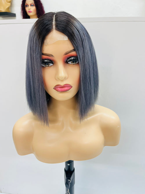 10” Vietnamese Grey Kim K Wig