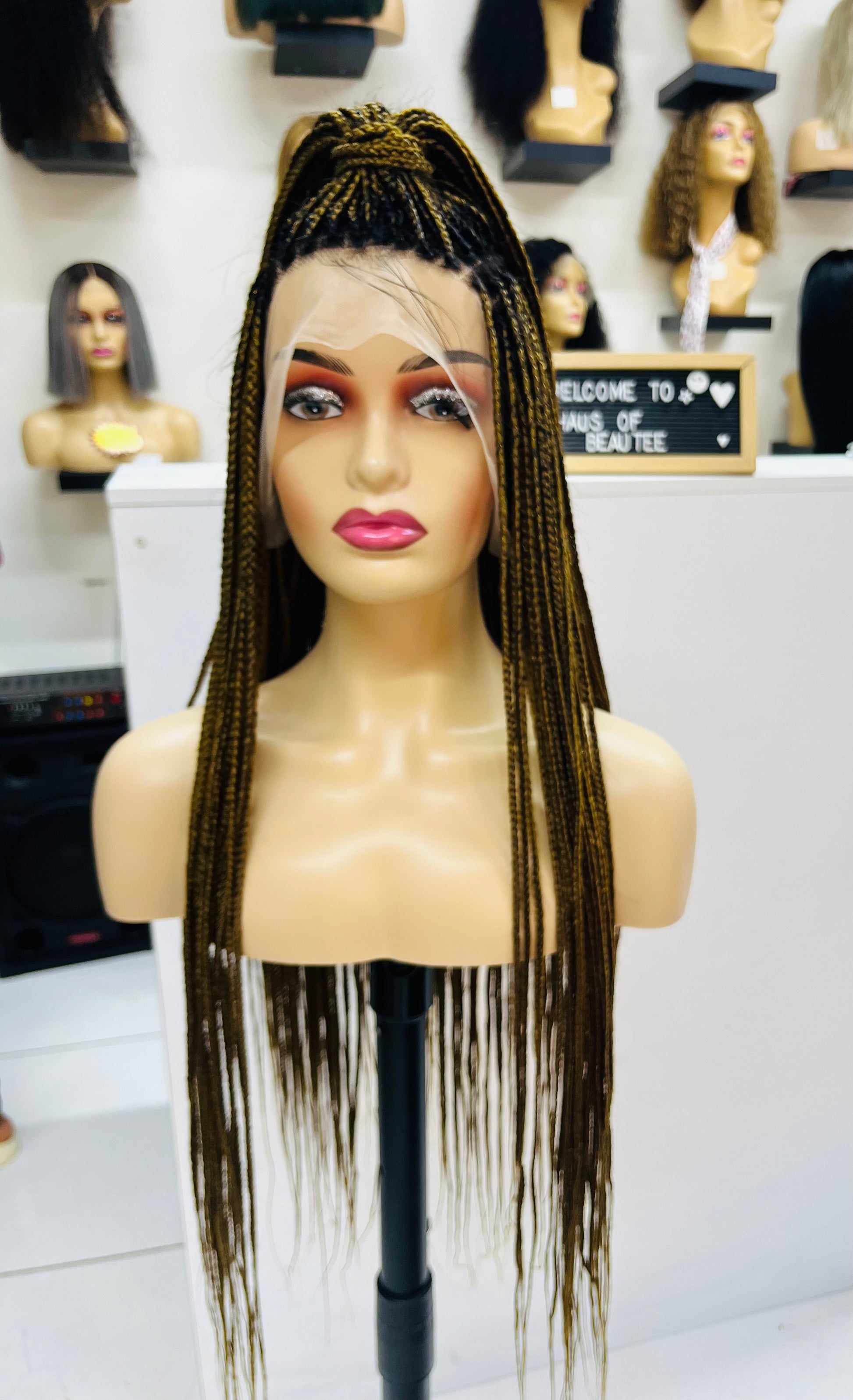 Full frontal braided wig
