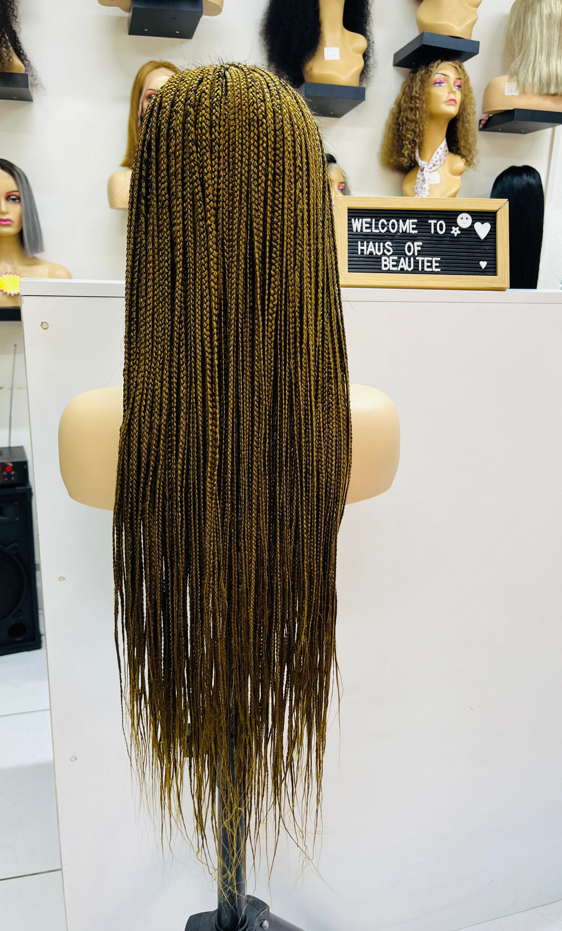 Full frontal braided wig